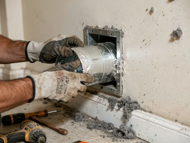 Professional dryer vent repair and installation by Mahoning Dryer Vent Cleaning in Mahoning